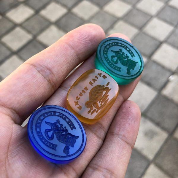 Hand Carved Intaglio Gemstone: Custom Family Crest Engraving